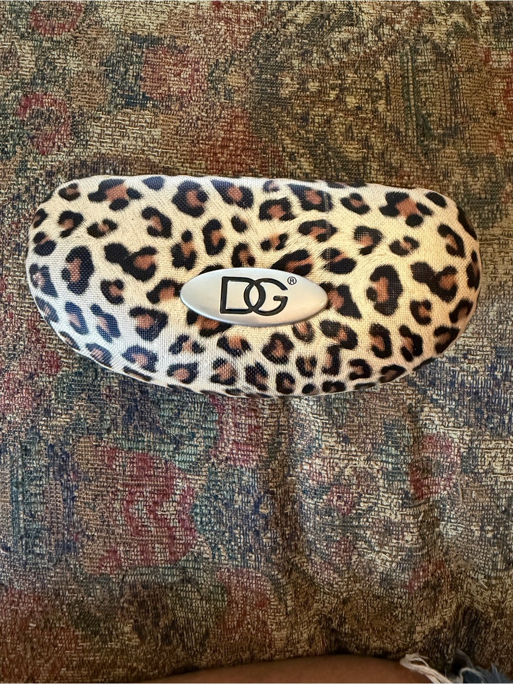 Dolce & Gabbana Leopard Print Sunglasses Case - Cream and Brown